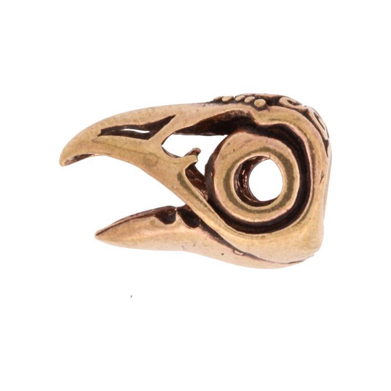 Skæg-/hårperle BRONZE ravnehoved