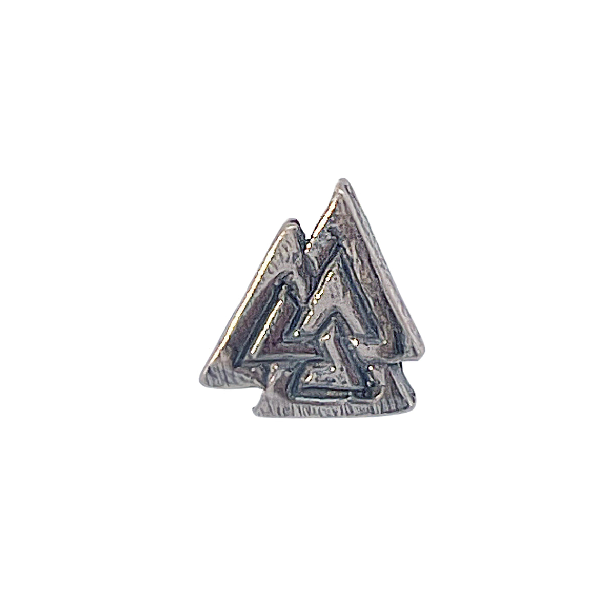 Valknut ørestikker i sølv