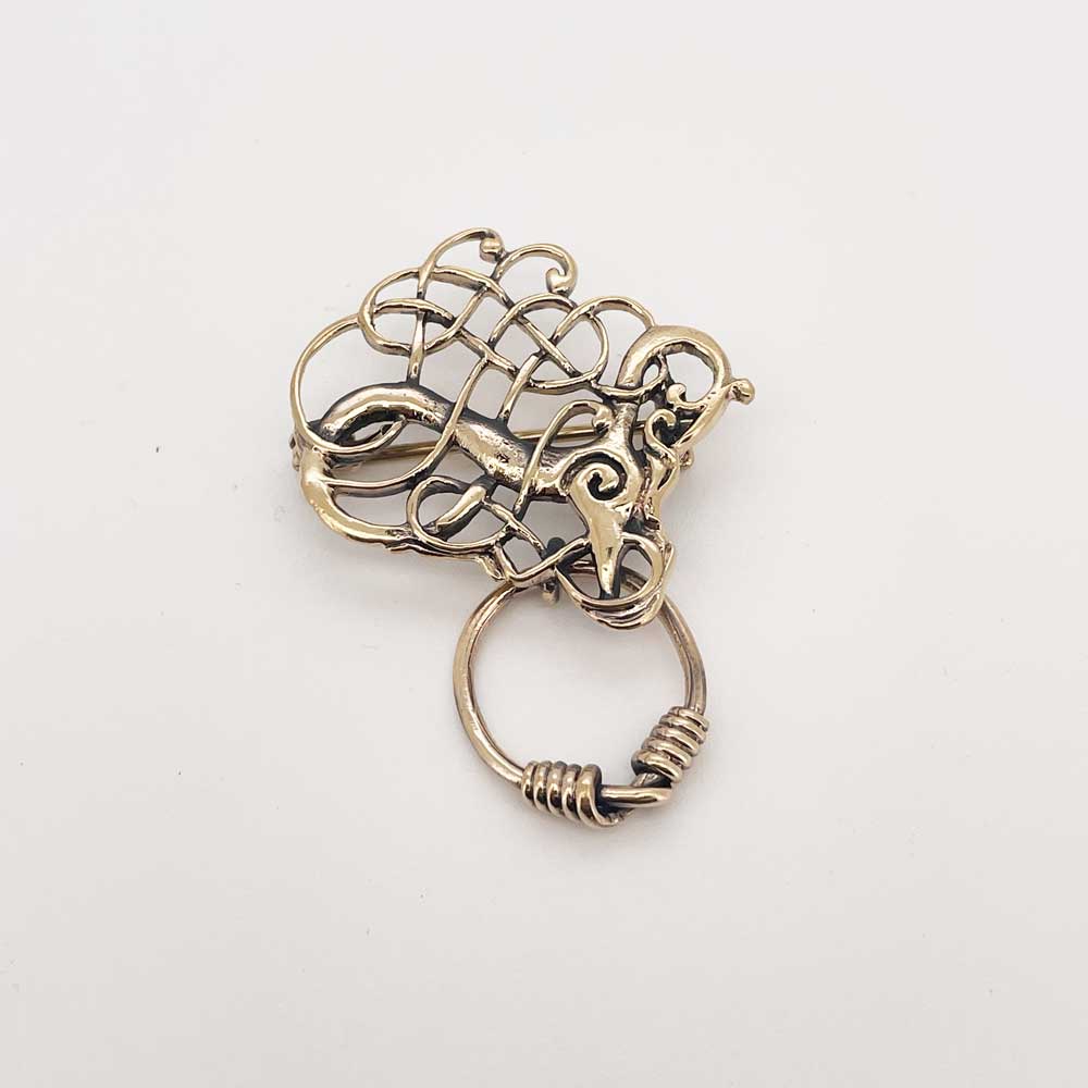 Fabeldyr broche - bronze