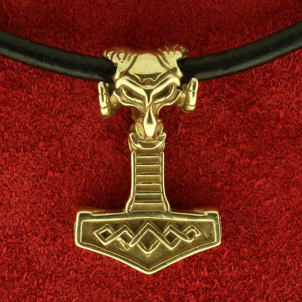 Thors hammer i i sterling sølv - forgyldt