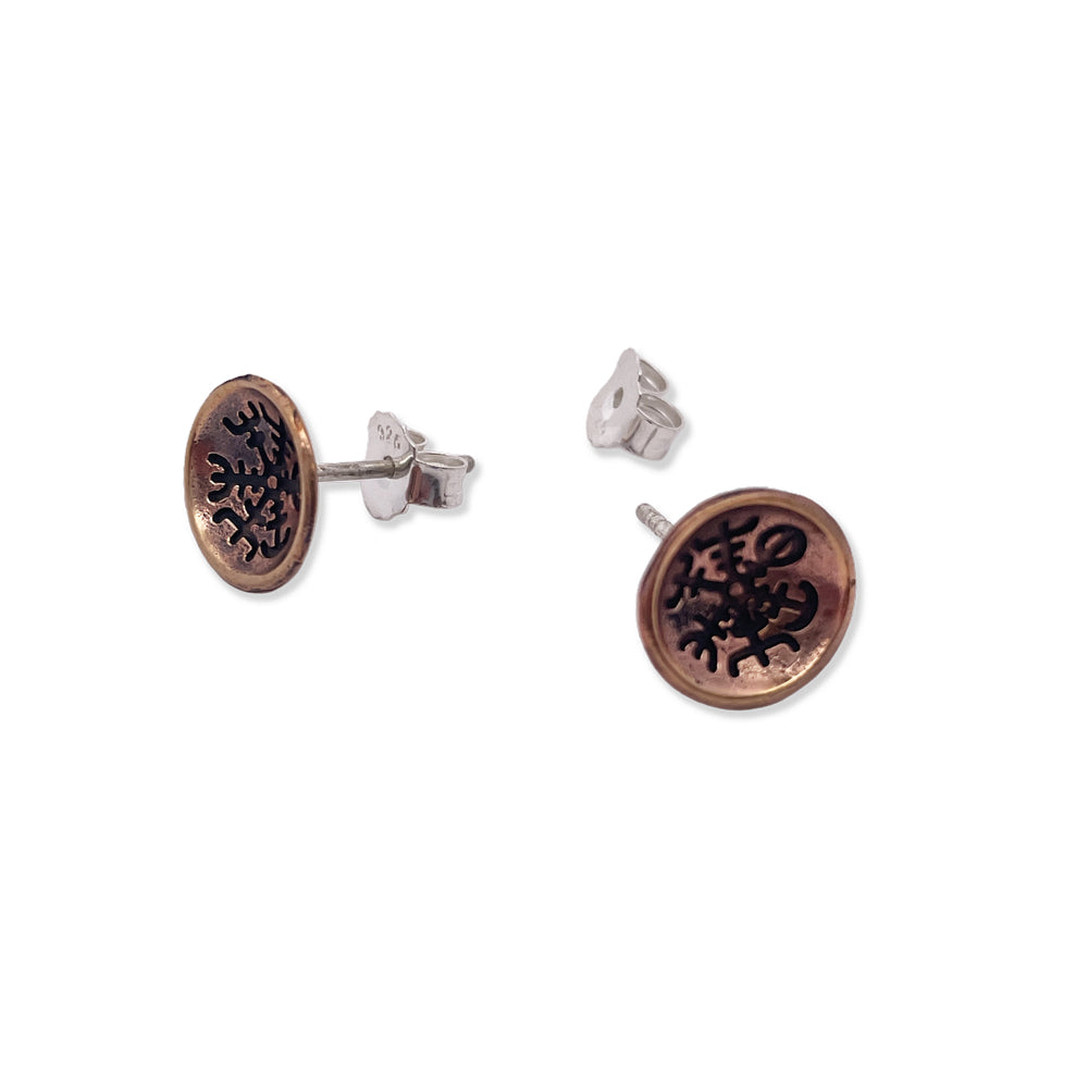 Ørestik Amulet Vejviser i bronze