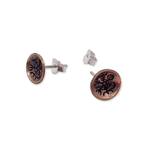 Ørestik Amulet Vejviser i bronze