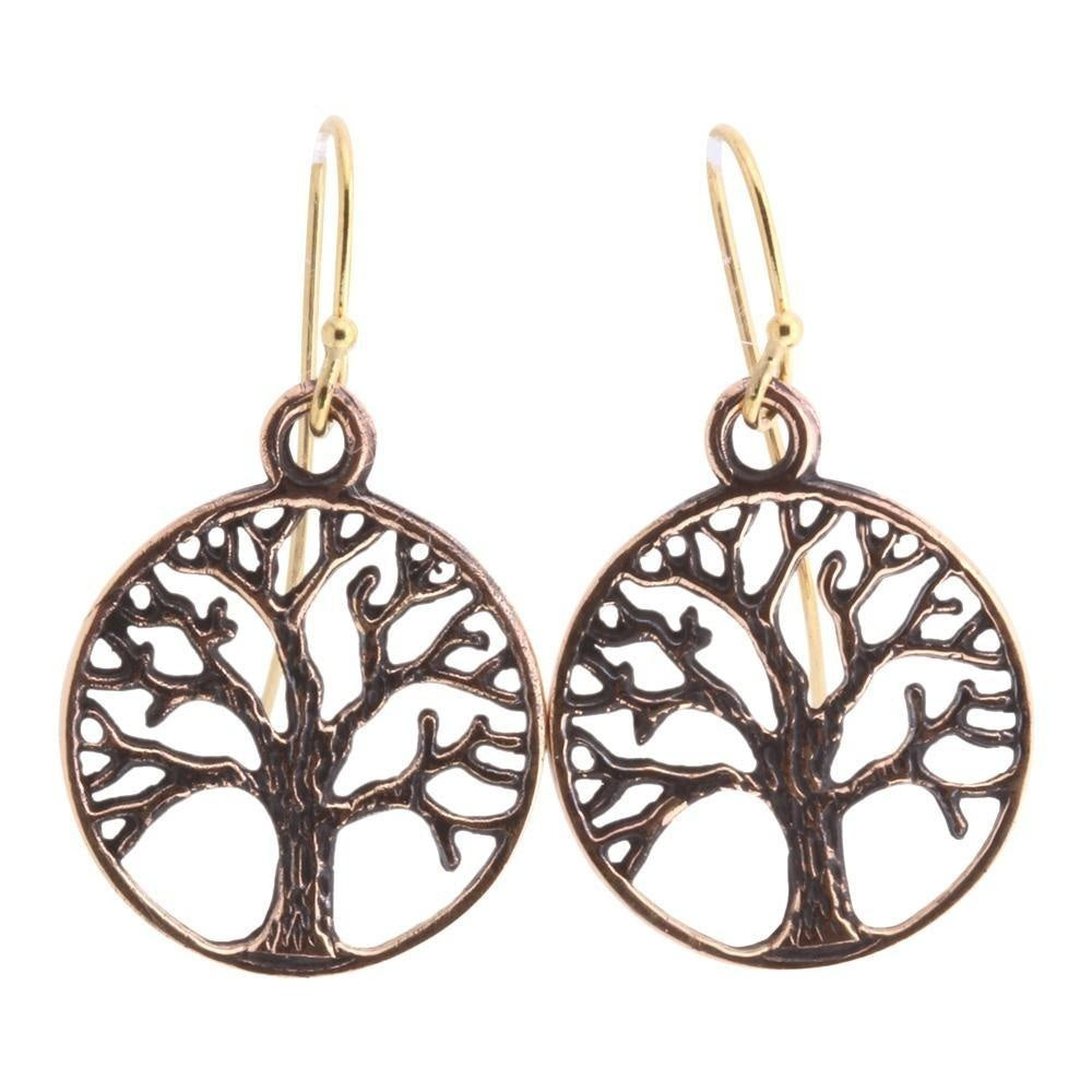 Yggdrasil træet øreringe - bronze
