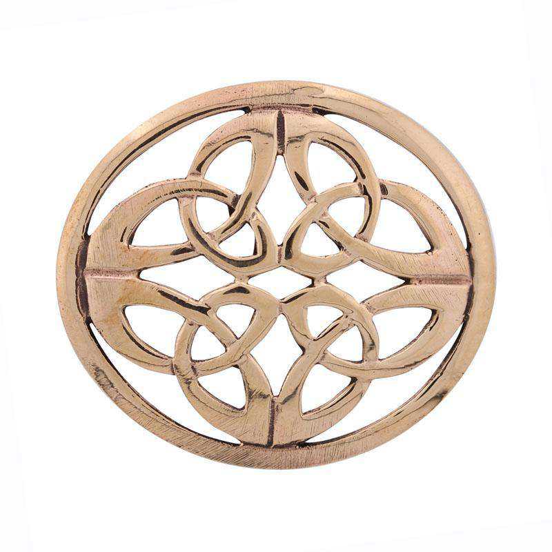 Keltisk knude broche i bronze