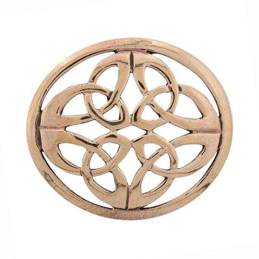 Keltisk knude broche i bronze