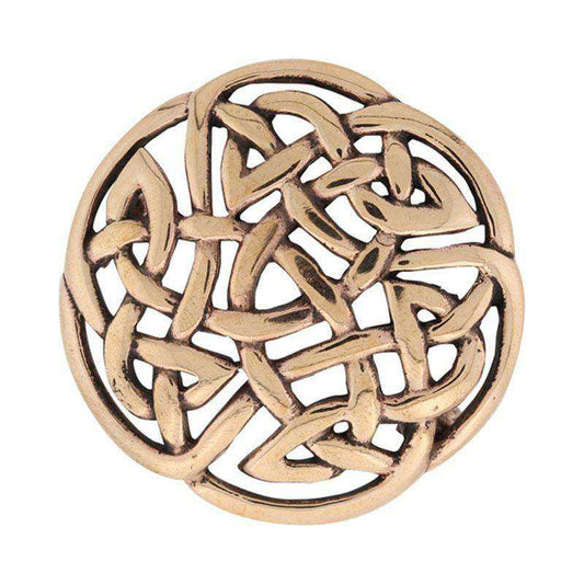 Keltisk knude broche i bronze