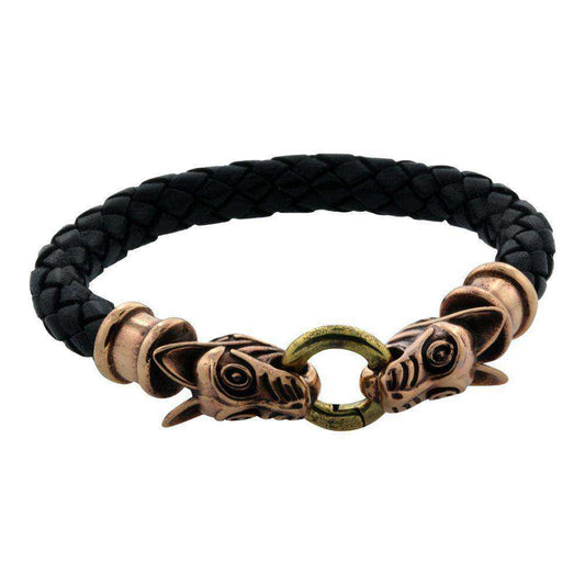 Fenris ulven 8mm læder - bronze