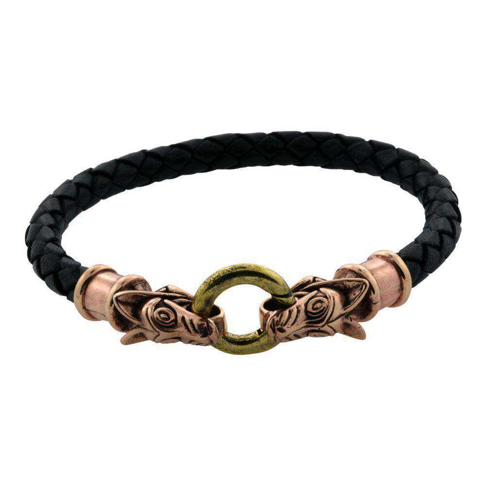 Fenris armbånd Læder - Bronze