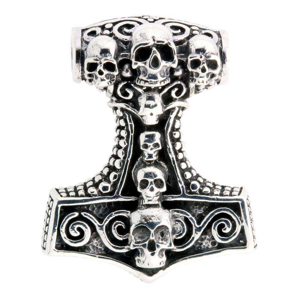 TILBUD Thors hammer m/kranier - sølv