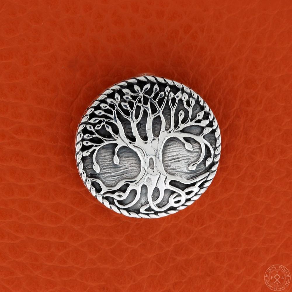 Yggdrasil / Livets træ medaljon i sølv