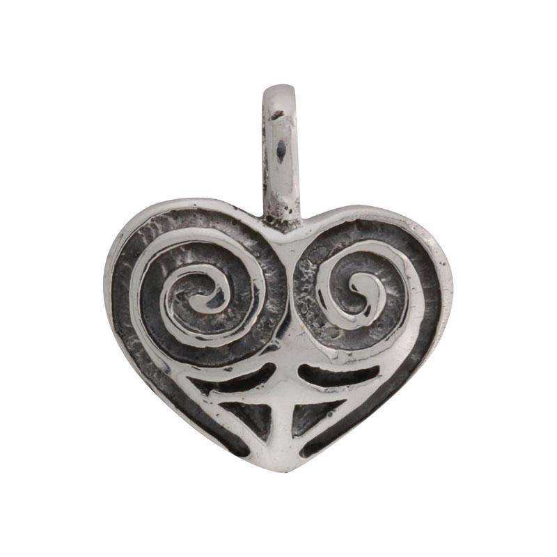 Hjerte amulet fra Bornholm i sølv