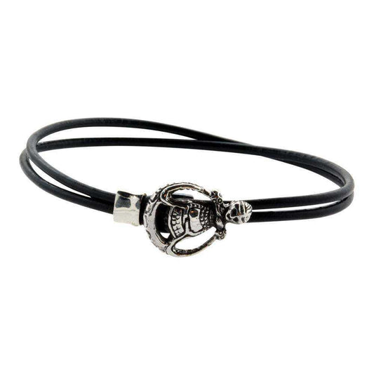 Freja Læderarmbånd SØLV
