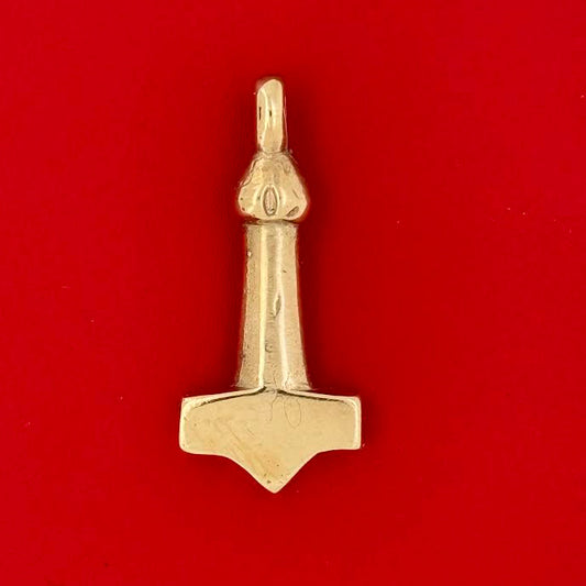 Thors hammer 14 karat guld vedhæng - Støbt i Danmark