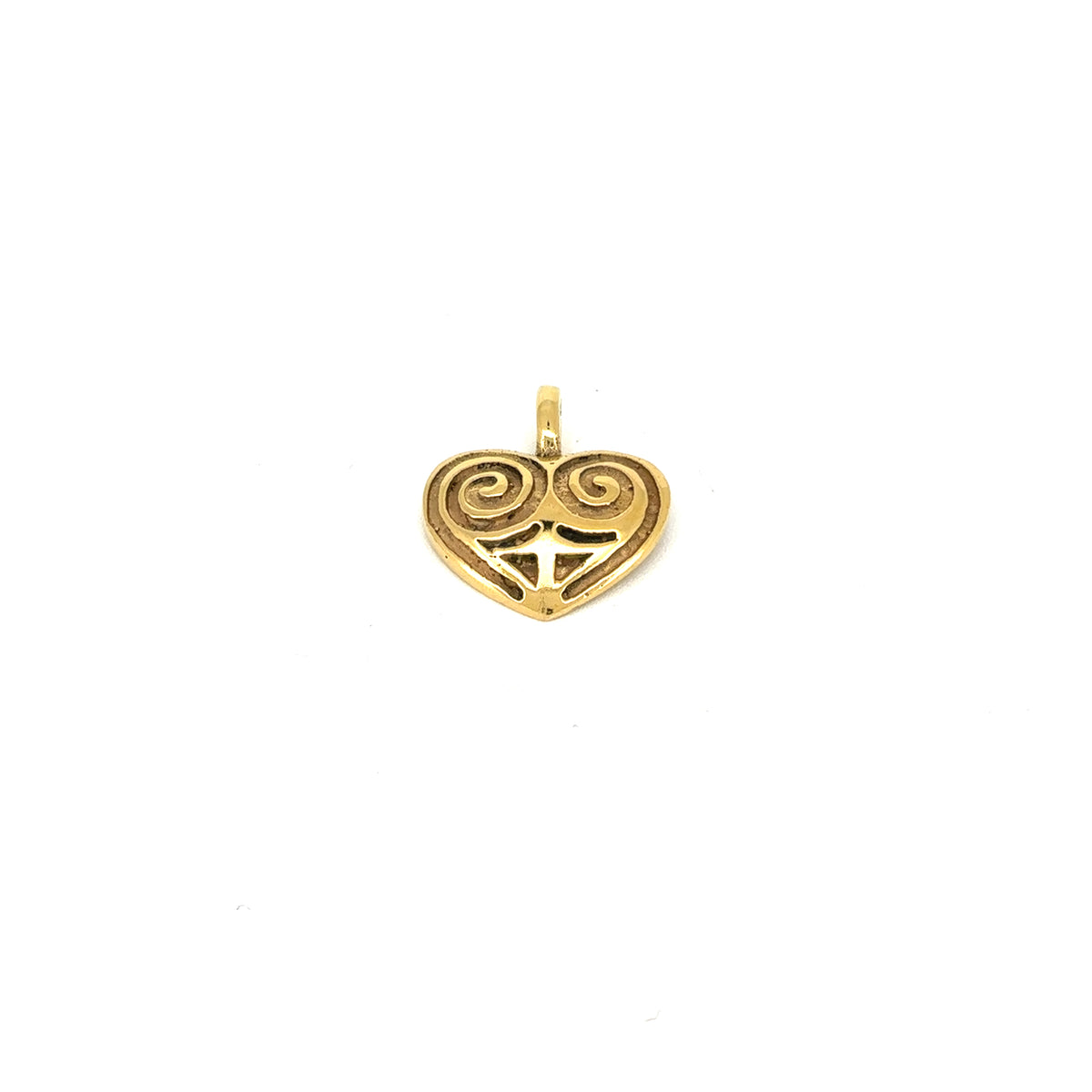 Hjerte amulet vedhæng - forgyldt sølv