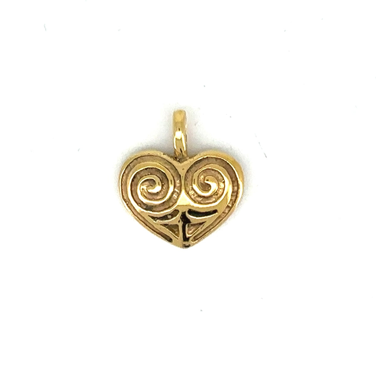Hjerte amulet vedhæng - forgyldt sølv