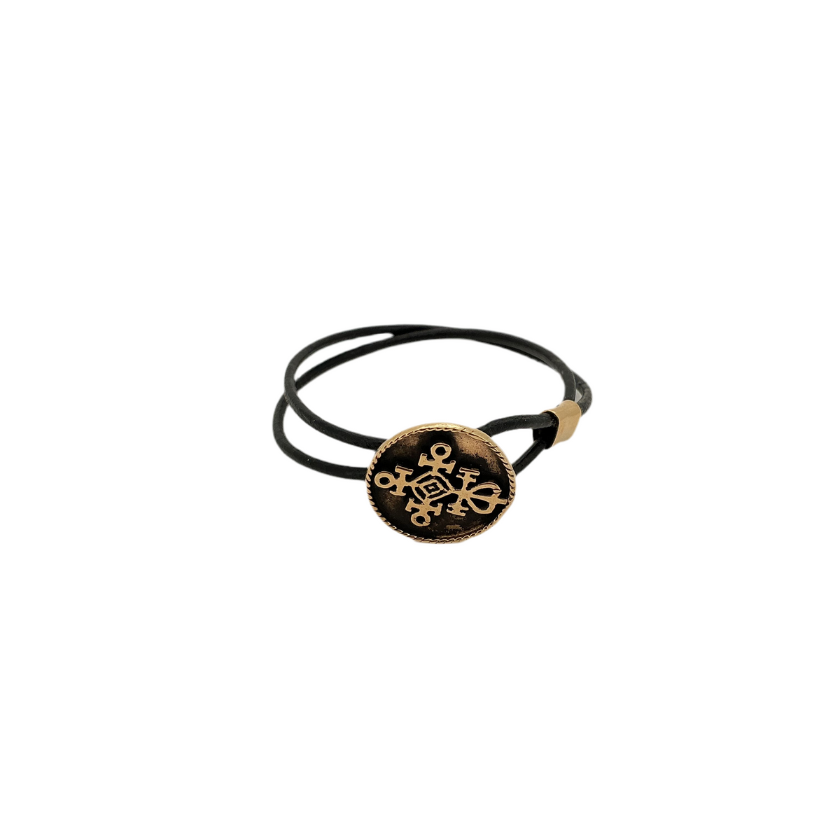 Runestave - Kærlighed - Læderarmbånd - Bronze