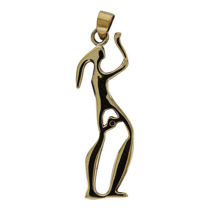 Helleristning kvinde vedhæng - bronze