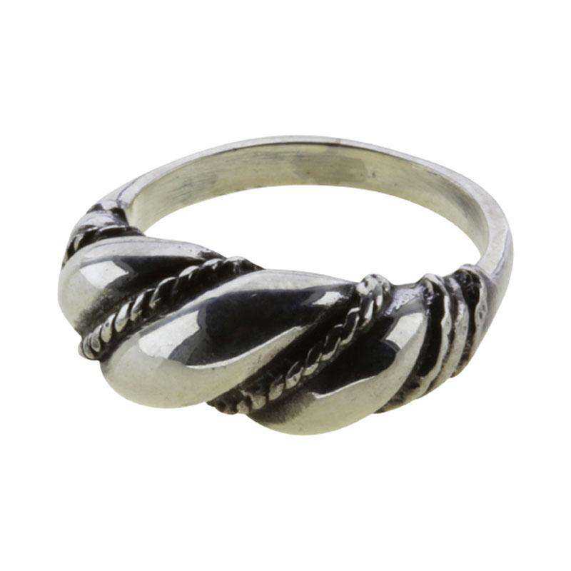 Snoet ring - sølv