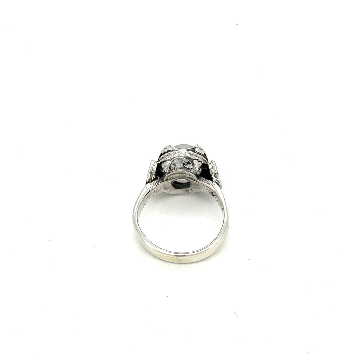 Gotlandsk ring m/bjergkrystal - sølv