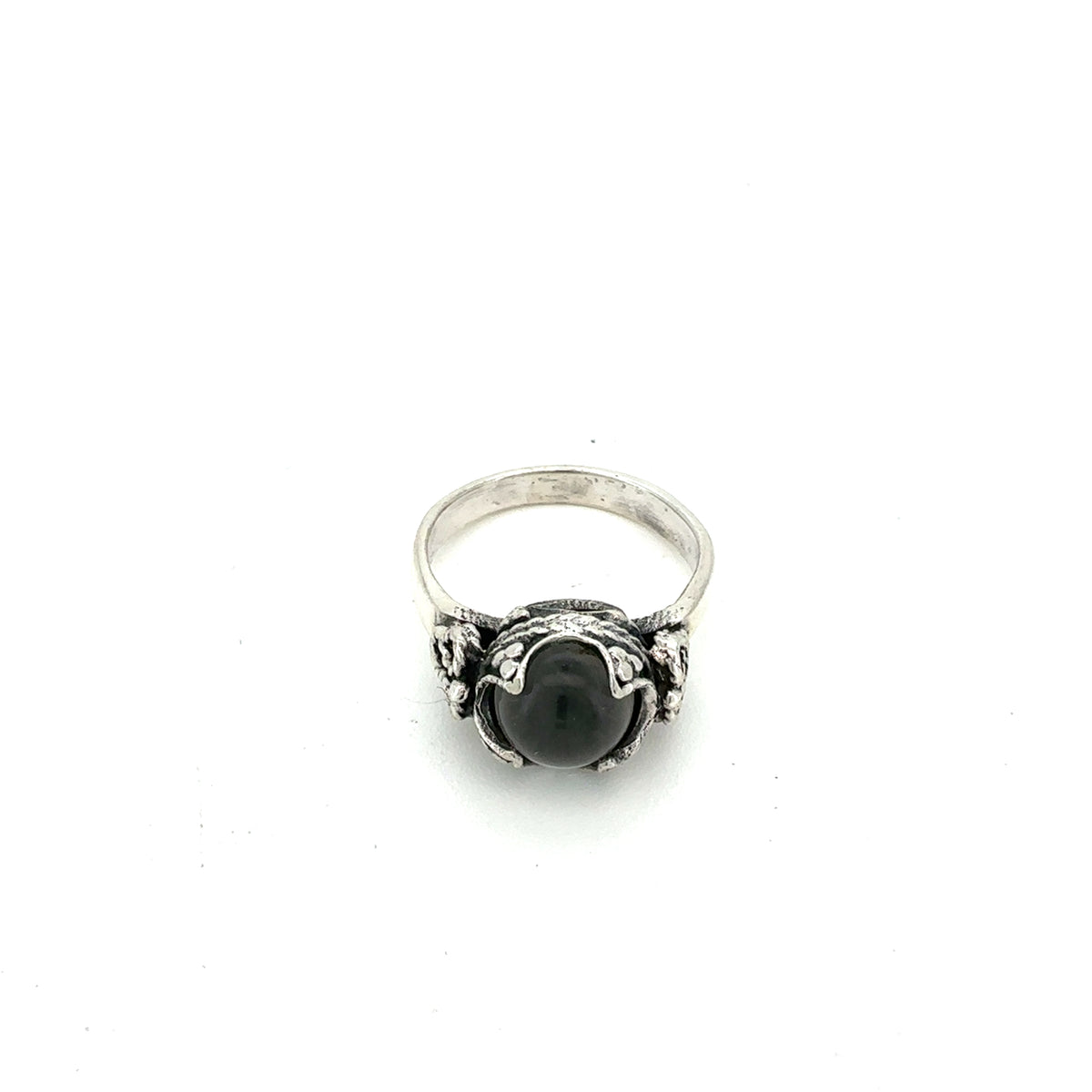 Gotlandsk ring m/bjergkrystal - sølv