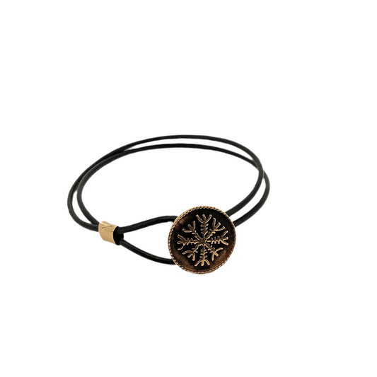 Ægirs Hjelm - læderarmbånd - Bronze