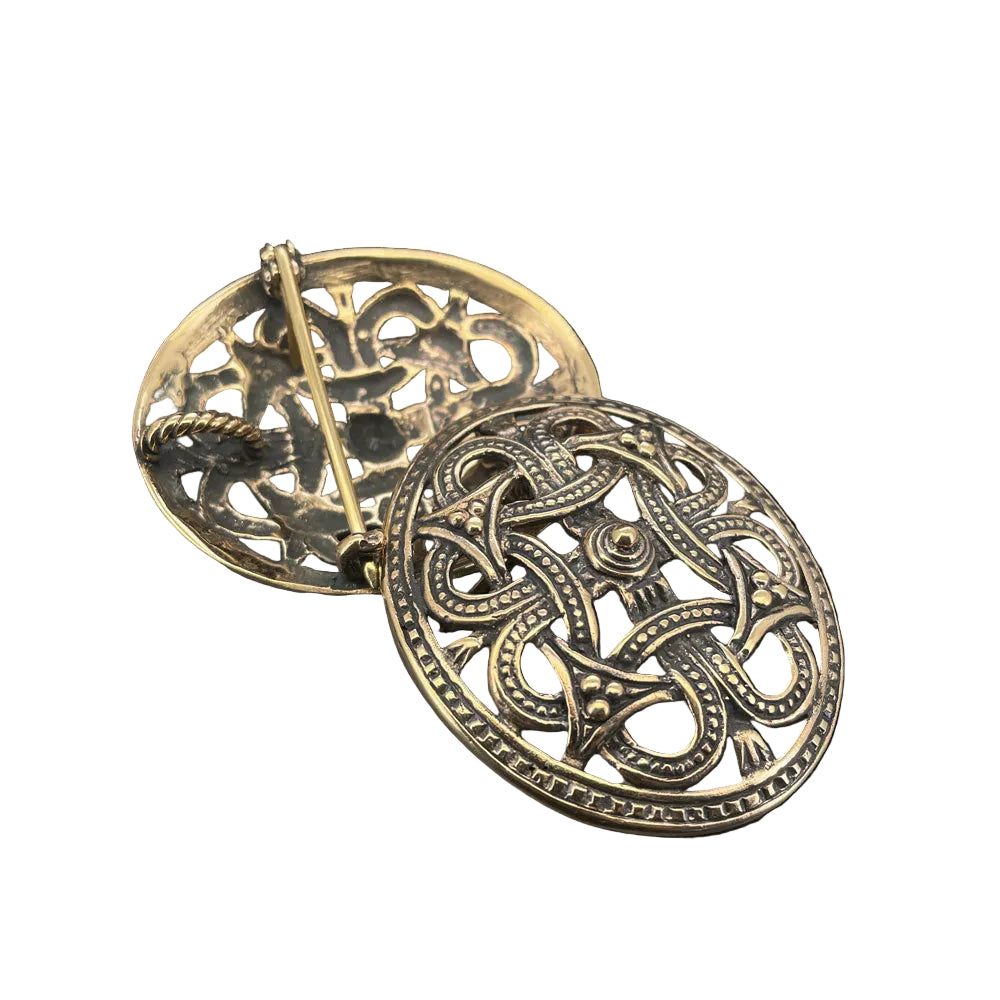 TILBUD Broche-sæt i Borrestil i bronze