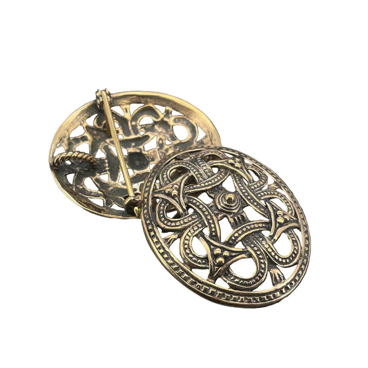 TILBUD Broche-sæt i Borrestil i bronze