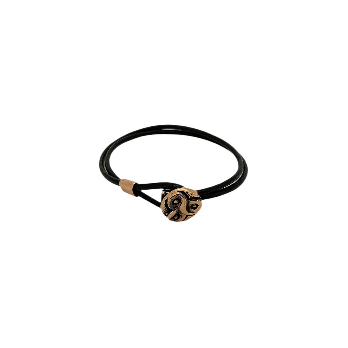 Keltisk trisceal - Læderarmbånd - Bronze