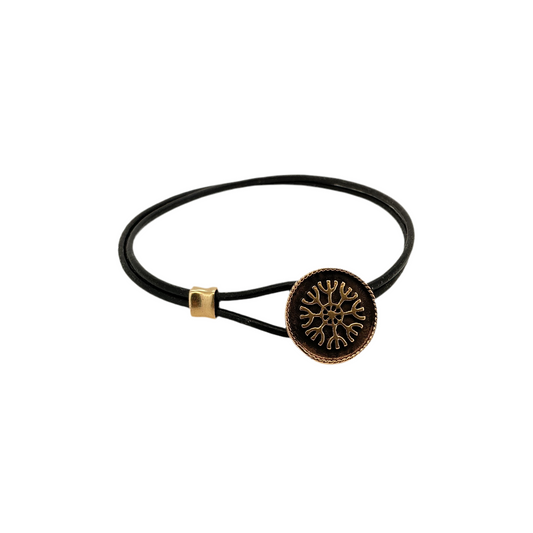 Runestave - Drømme læderarmbånd - Bronze
