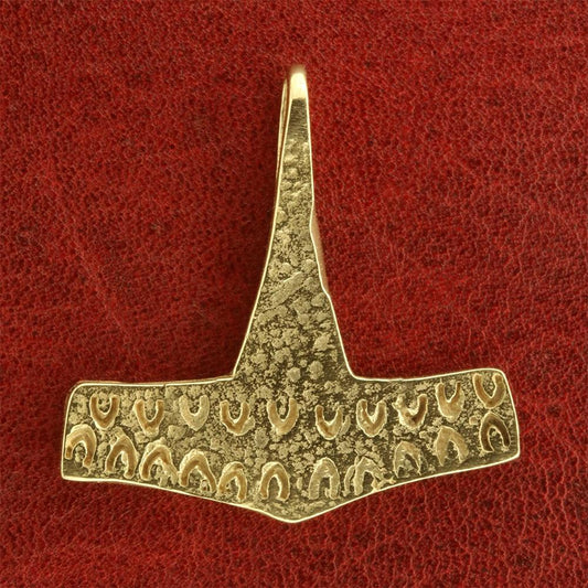 Thors hammer fra Strandby i 14 karat guld