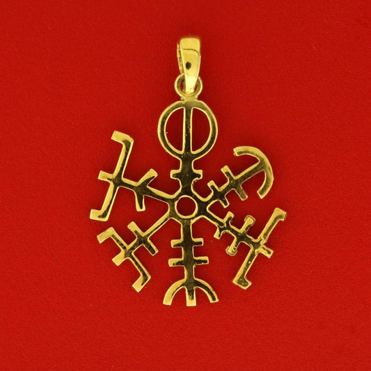 Amulet Vejviser vedhæng - forgyldt