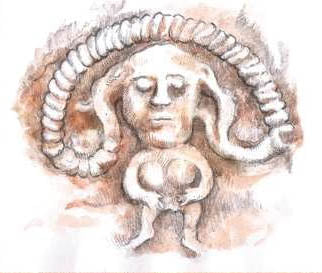 Sheela Na Gigs vedhæng - bronze