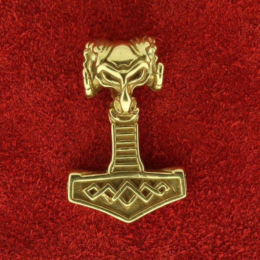 Thors hammer i i sterling sølv - forgyldt