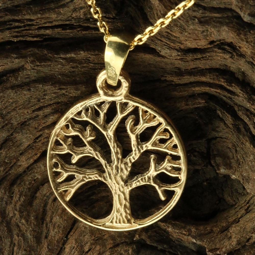 Yggdrasil vedhæng - Livets træ i guld 14 karat