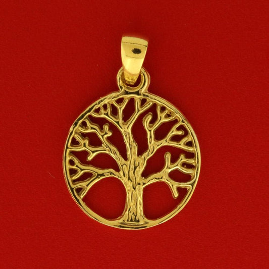 Yggdrasil vedhæng - forgyldt sølv