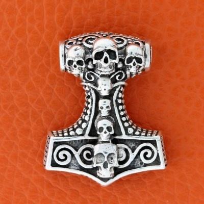 TILBUD Thors hammer m/kranier - sølv