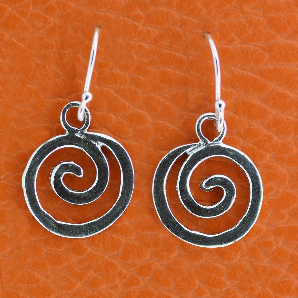 Vikinge Spiral - øreringe i sølv