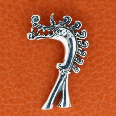 Drage broche - sølv